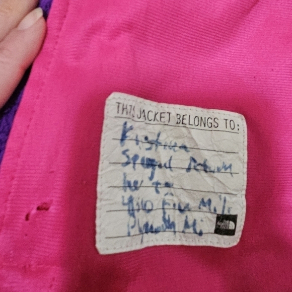 Kids North Face Terricloth like jacket size xl (18) - Picture 14 of 16